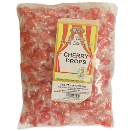 Wholesale Brays Cherry Drops Wrapped 3kg Appleton Sweets