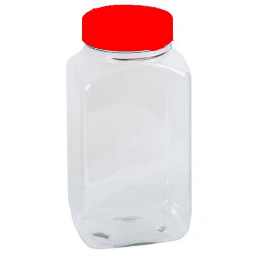 MPS Large Sweet Shop Empty Jar With Red Cap Lid - 6 Count