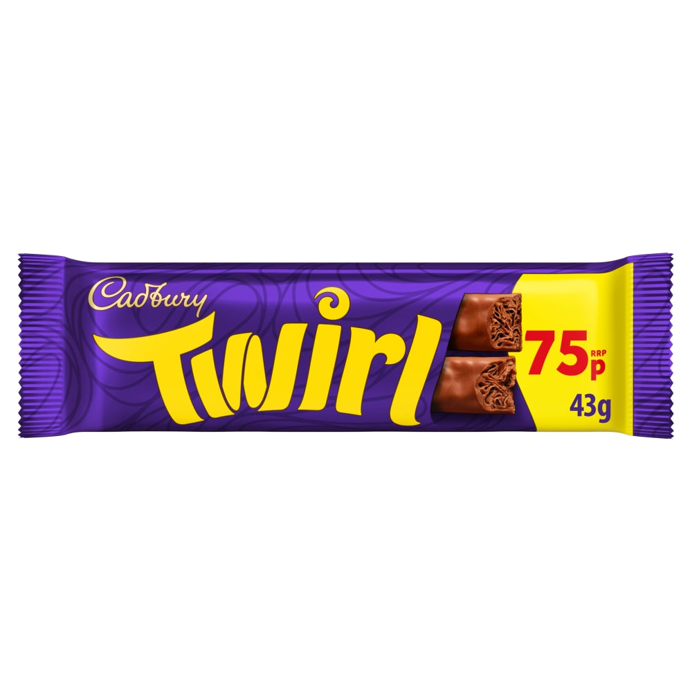 Cadbury Twirl Chocolate 43g PMP 75p - 48 Count