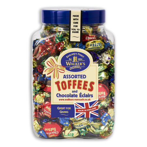 Walkers Toffee Assorted Toffees & Eclairs 1.25kg Gift Jar