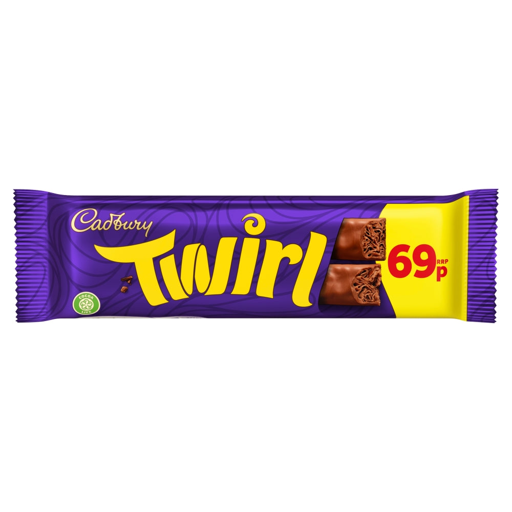 Cadbury Twirl Chocolate 43g PMP 69p - 48 Count