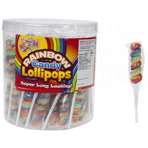 PMS Spiral 10g Rainbow Lollies - 75 Count