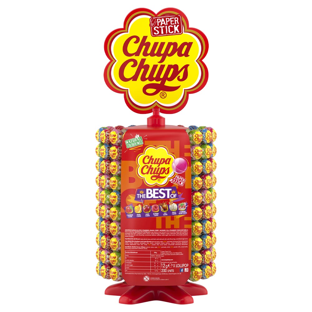 Chupa Chups Lollipops Wheel - 200 Count