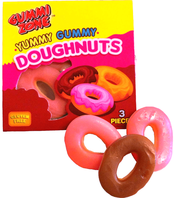 Gummi Zone Candy Doughnuts - 24 Count
