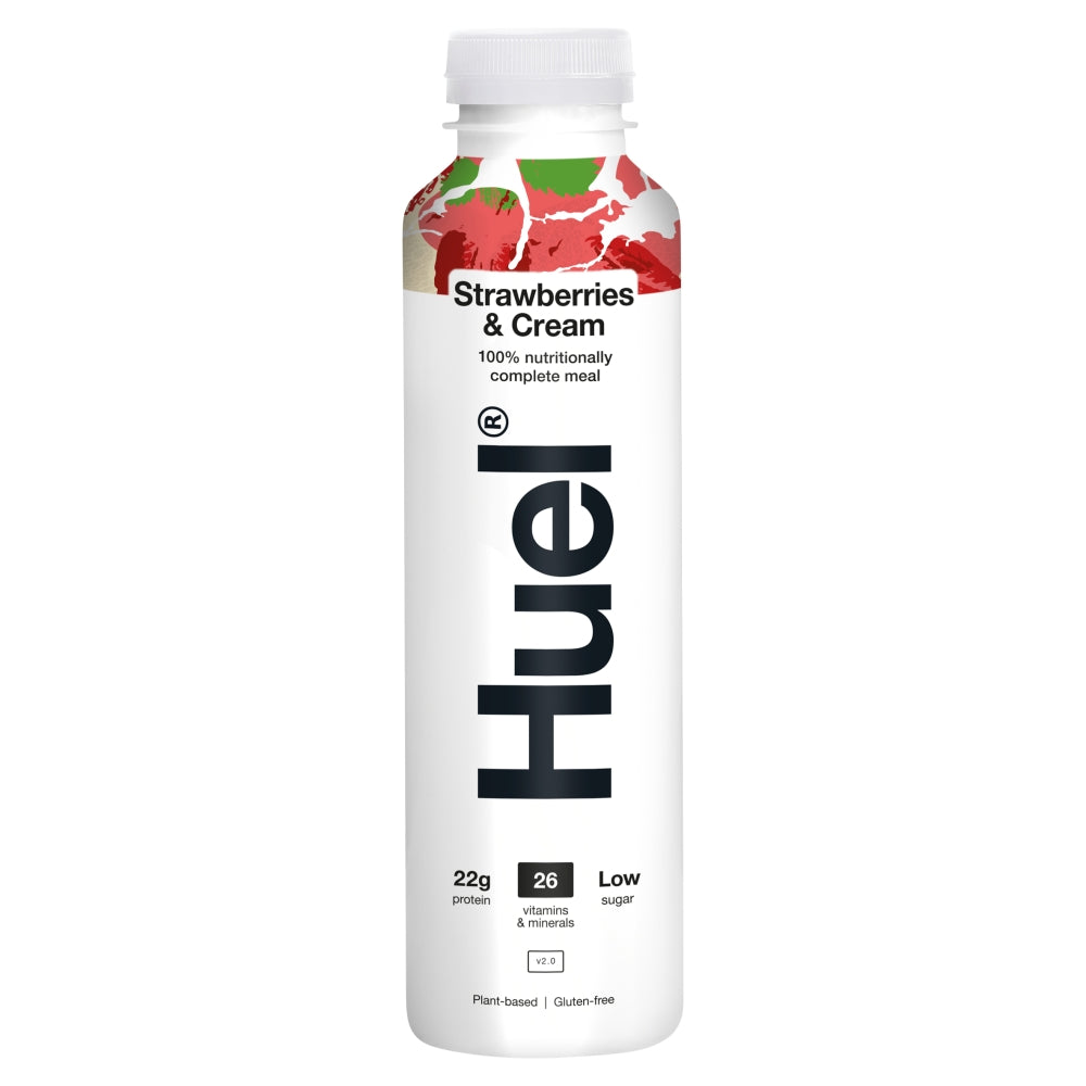 Huel Strawberry & Cream Flavour RTD Complete Meal 500ml - 8 Count