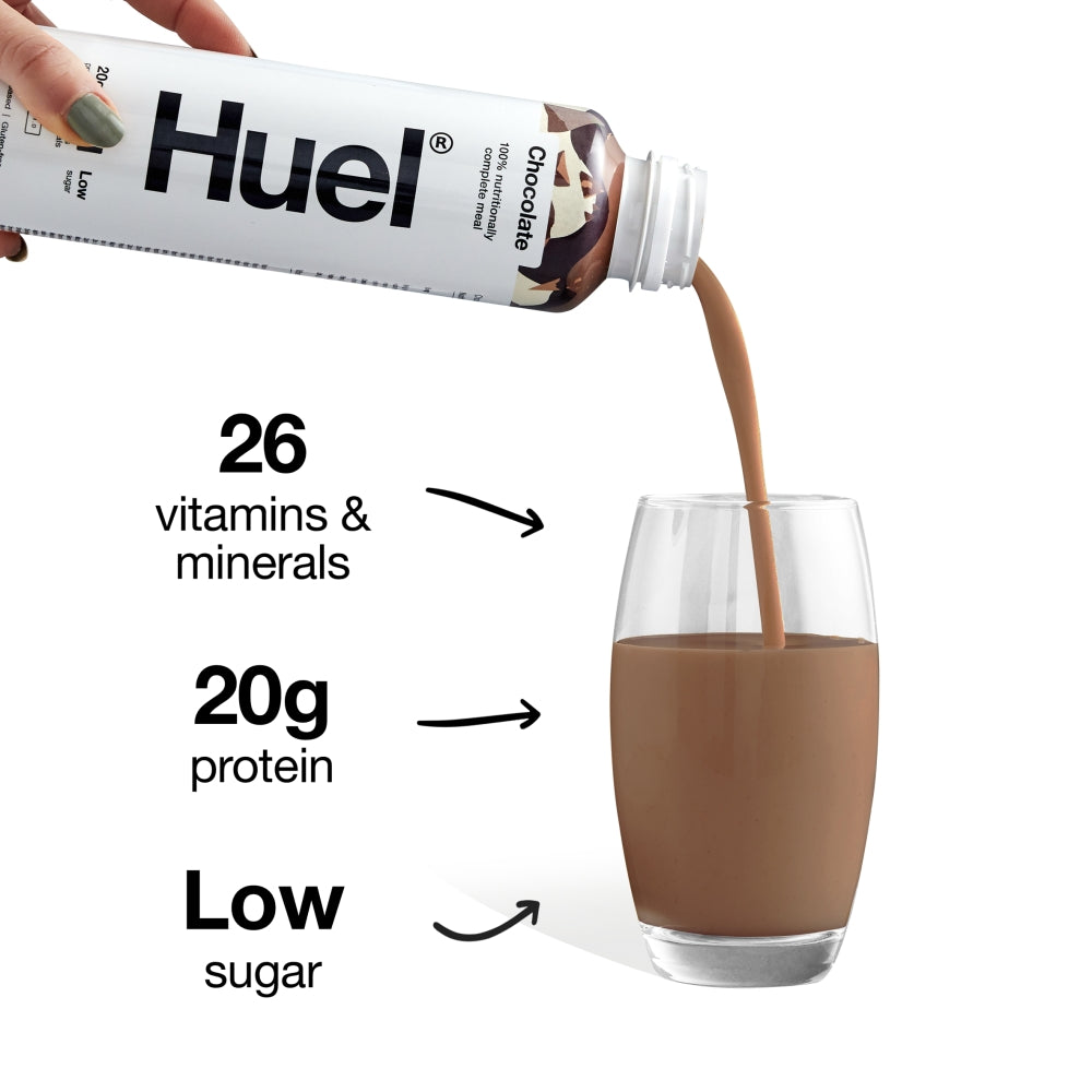 Huel Chocolate Flavour RTD Complete Meal 500ml - 8 Count