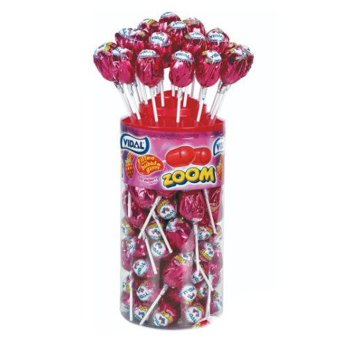 Vidal Zoom Strawberry Lollies - 50 Count