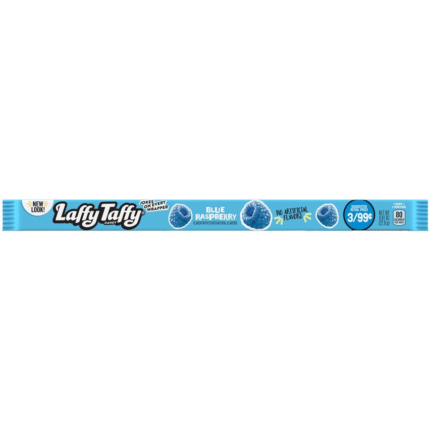 Wonka Laffy Taffy Wild Blue Raspberry Ropes - 24 Count