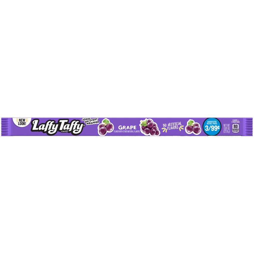 Wonka Laffy Taffy Grape Ropes - 24 Count