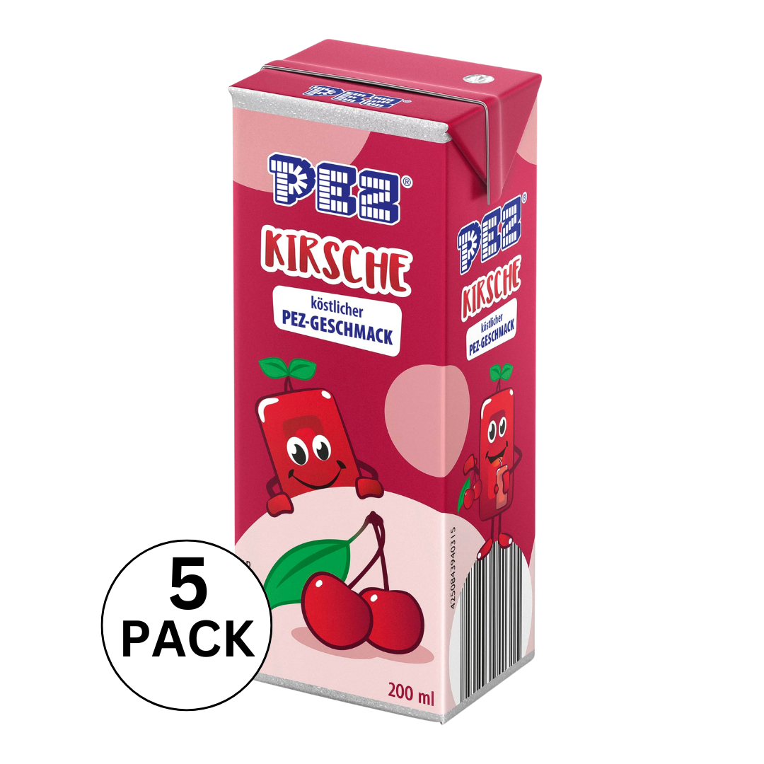 Pez Cherry Flavoured Drink Carton 200ml - 5 Pack *BBD END MARCH 25*