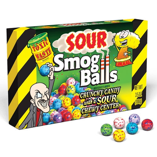 Toxic Waste Sour Smog Balls Box - 12 Count