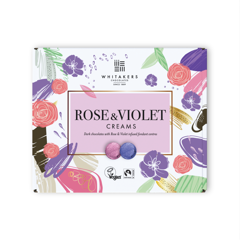 Whitakers Rose & Violet Creams 200g - 8 Count