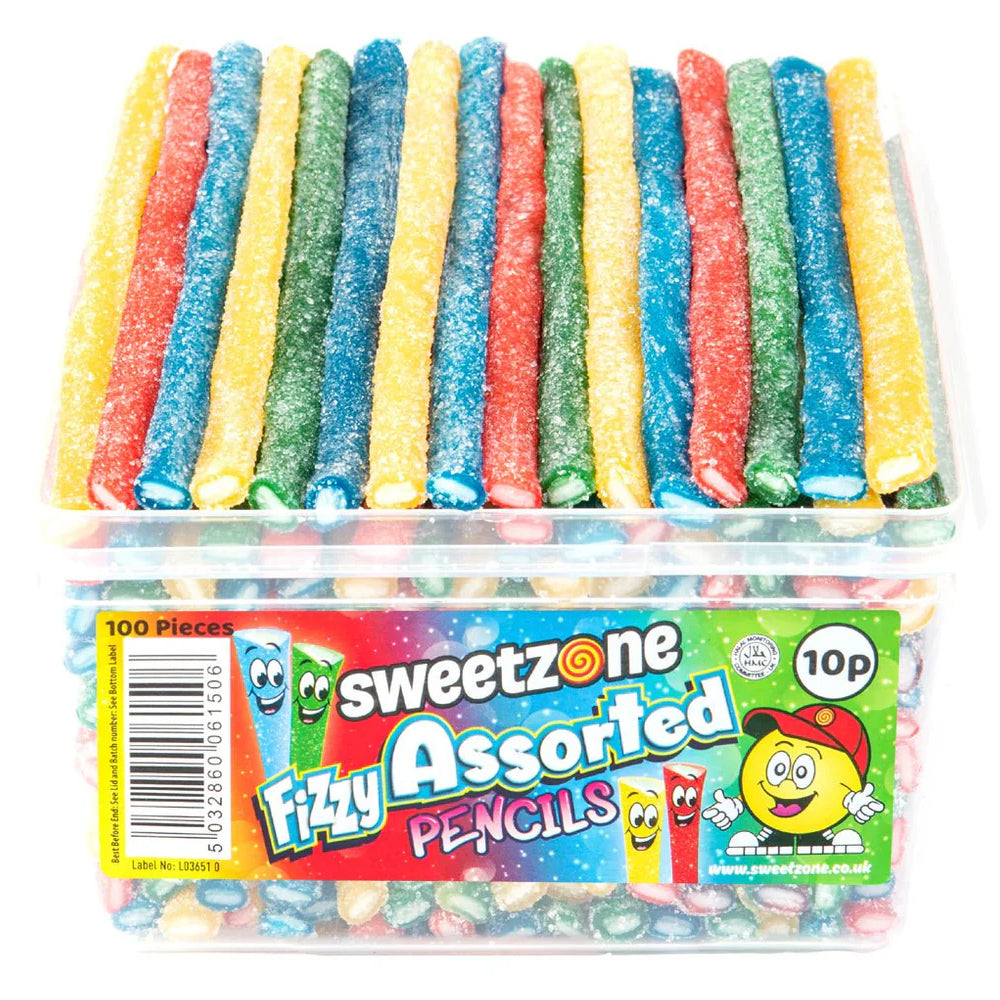 Sweetzone Fizzy Assorted Pencils - 100 Count