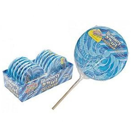 PMS Giant Blueberry & Cream 110g Candy Lollies - 12 Count
