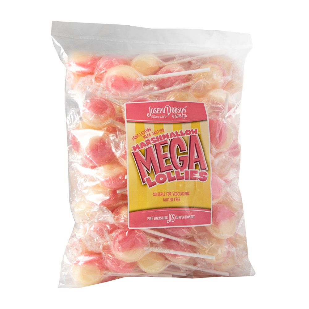 Joseph Dobson Marshmallow Wrapped Mega Lollies - 1.875kg