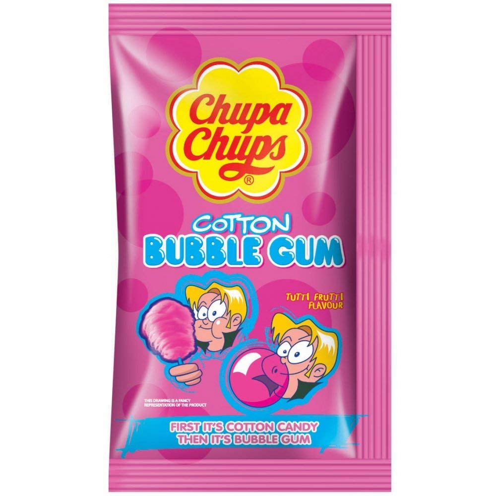 Chupa Chups Cotton Bubble Gum - 12 Count