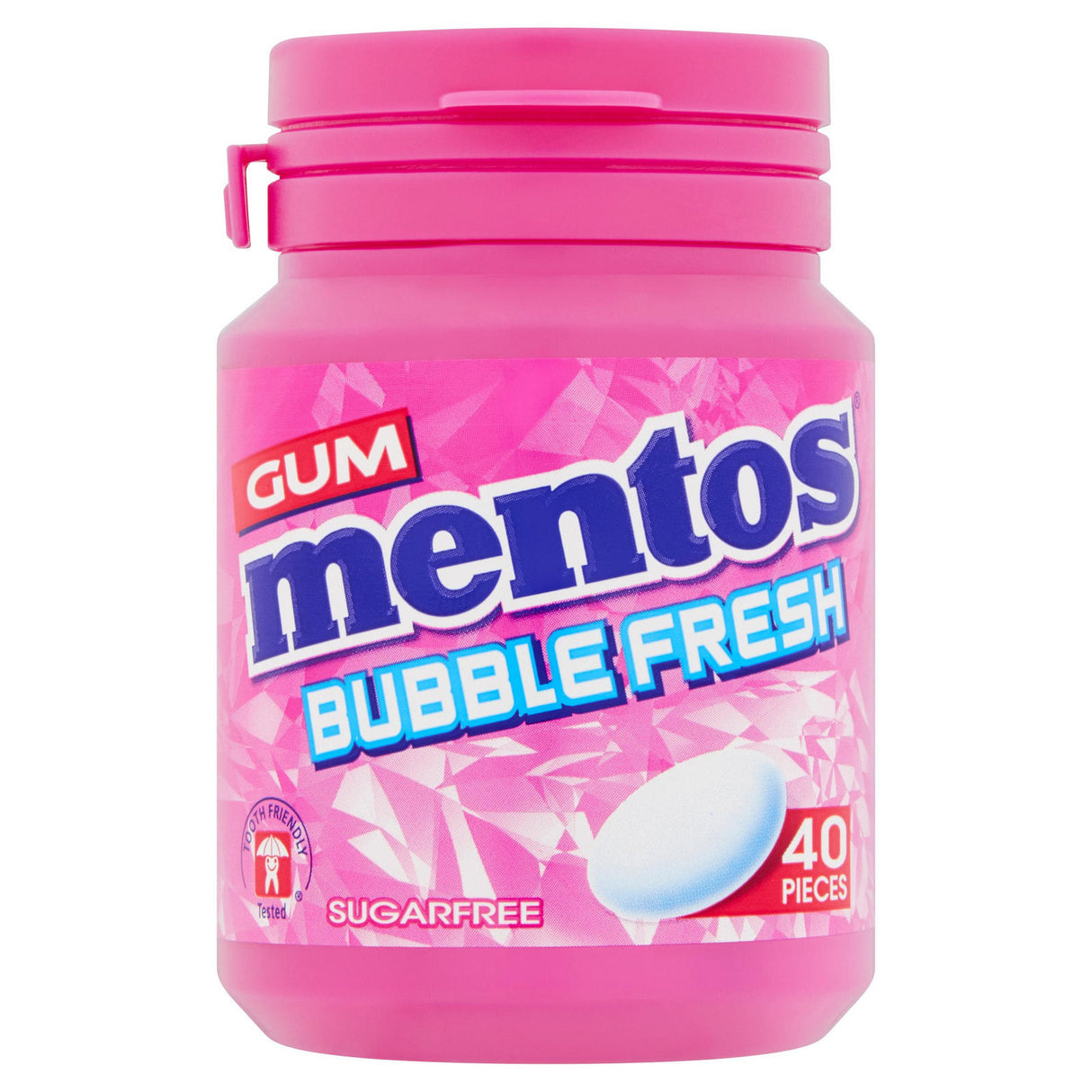 Mentos Gum Bubble Fresh Sugar Free - 6x40 Pieces