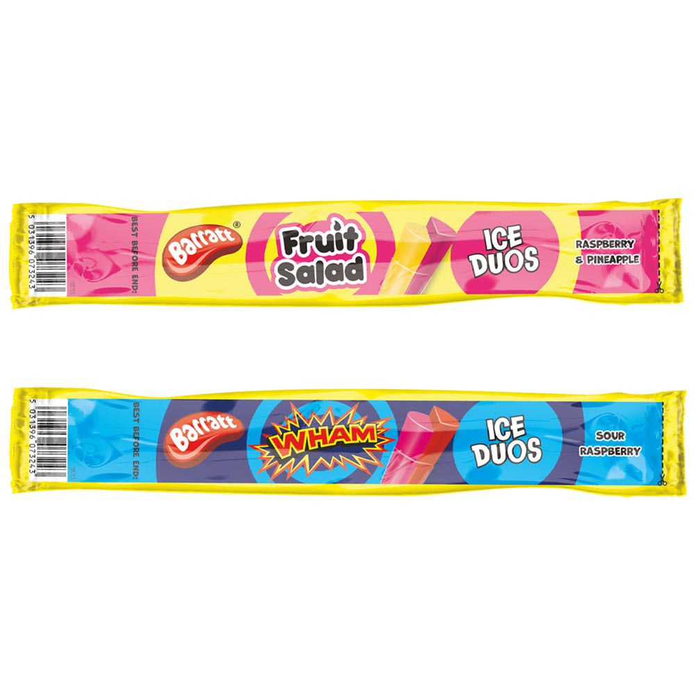 Barratt Fruit Salad & Wham Ice Duos 105ml - 60 Count