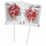 Heart Shaped Red Cherry Wrapped Lollipops - 1kg