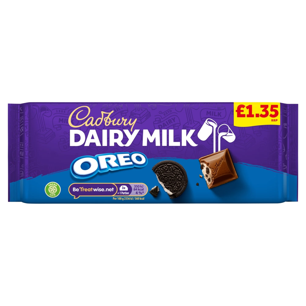 Cadbury Dairy Milk Oreo Chocolate Bar 120g PMP £1.35 - 17 Count