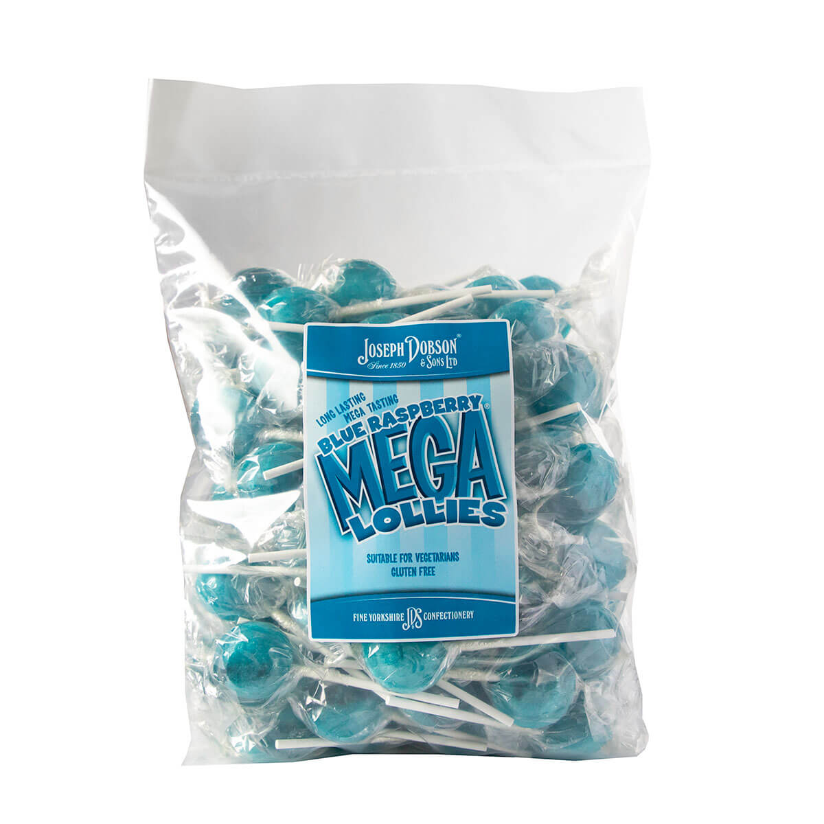 Joseph Dobson Blue Raspberry Wrapped Mega Lollies - 1.875kg