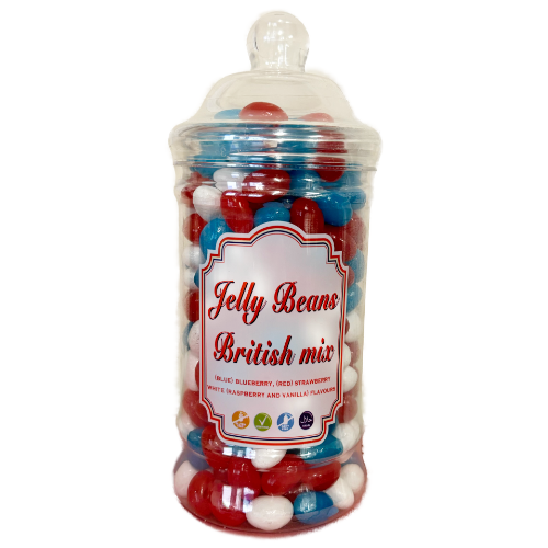 Zed Candy British Mix Jelly Beans Boutique 400g Jars - 12 Count