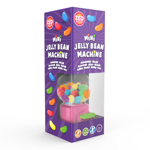 Zed Candy Mini Jelly Bean Machine Gift Box 175g - 12 Count