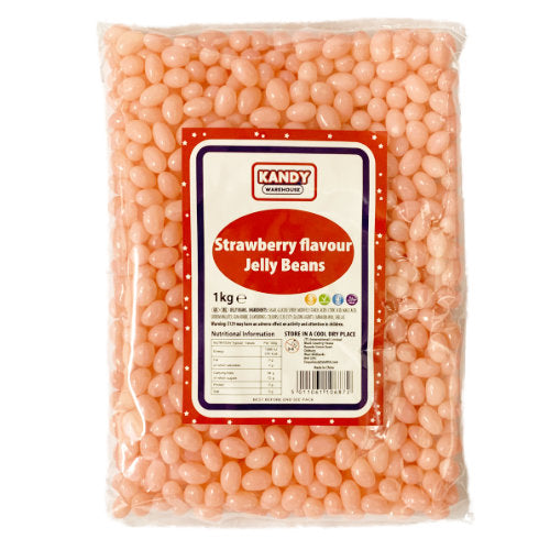 Zed Candy Strawberry Jelly Beans - 1kg *BBD END MAY 2025*