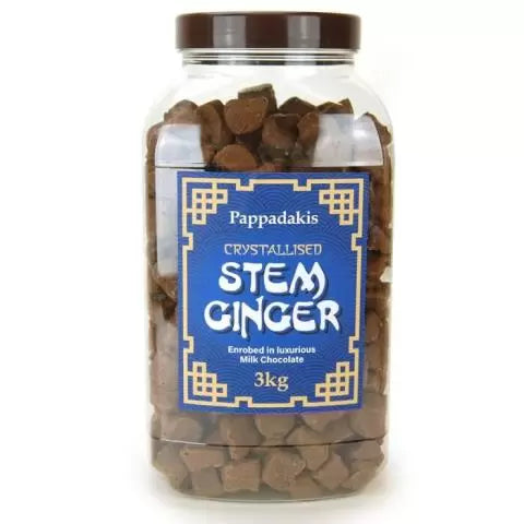 Pappadakis Milk Chocolate Ginger Jar - 3kg