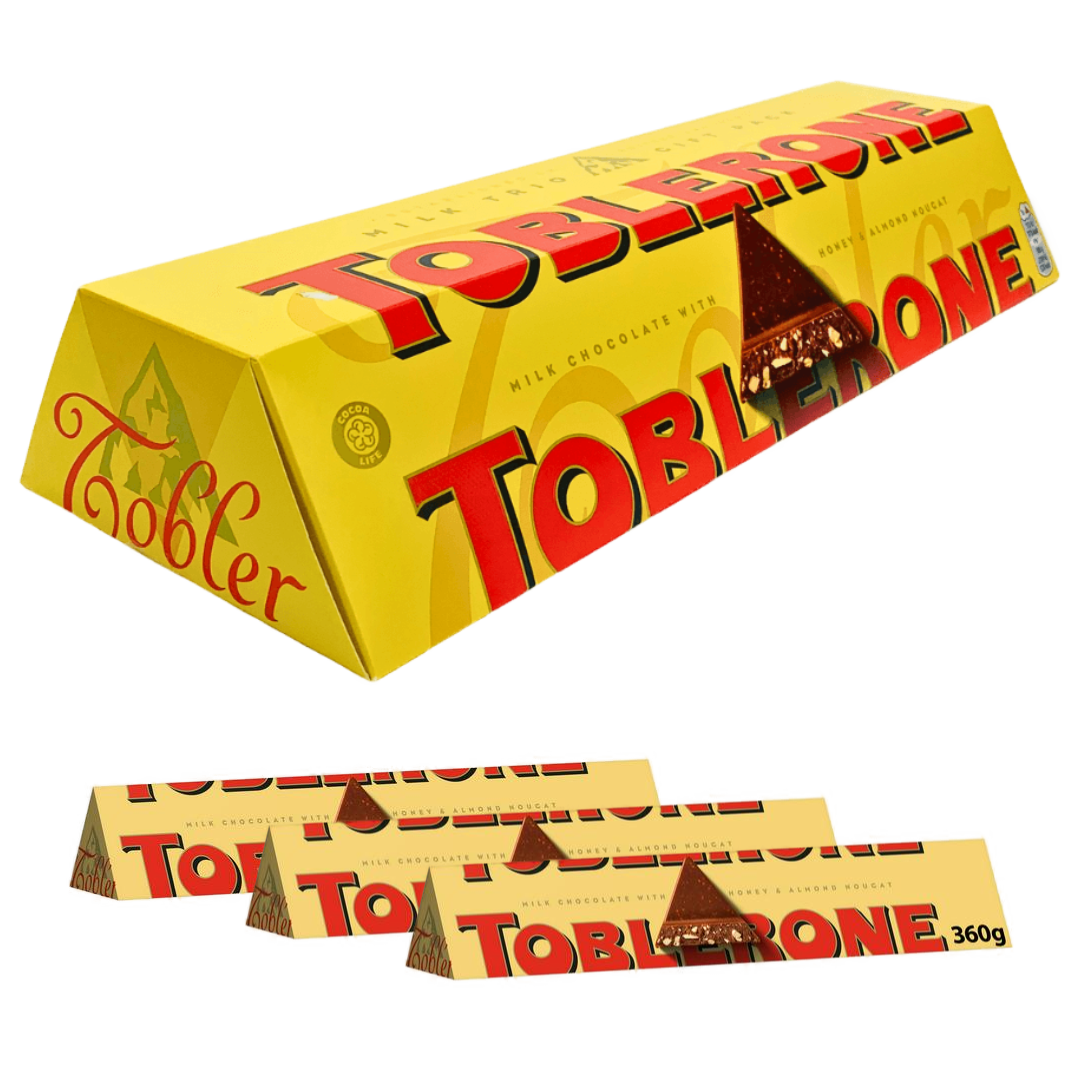 Toblerone Milk Chocolate Trio Gift Pack 3x360g - 8 Count