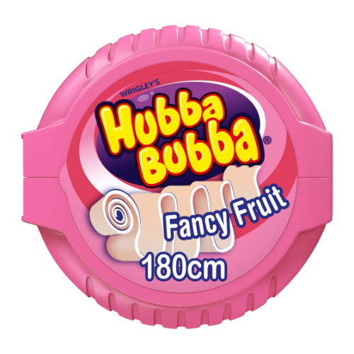 Hubba Bubba Fancy Fruit Bubble Gum Mega Long Tape 56g - 12 Count