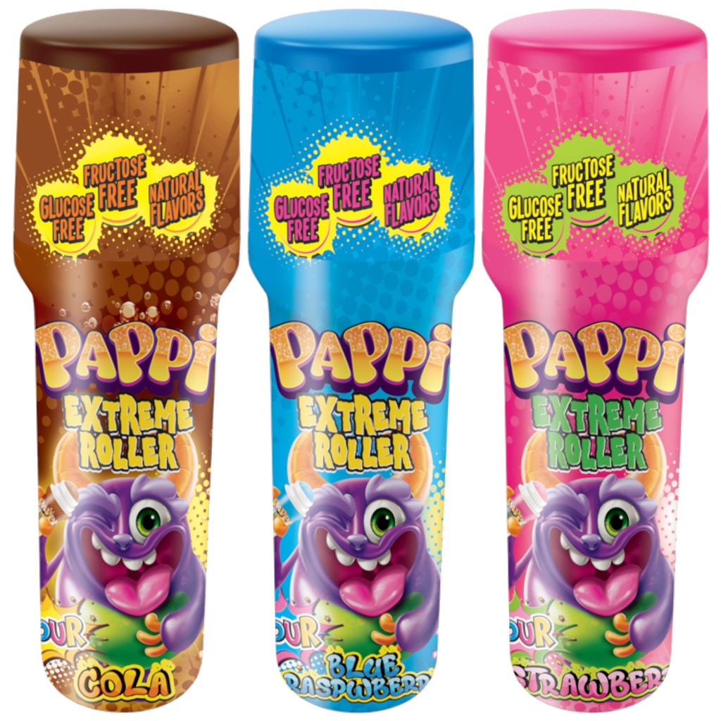 Pappi Extreme Candy Roller 50ml - 12 Count