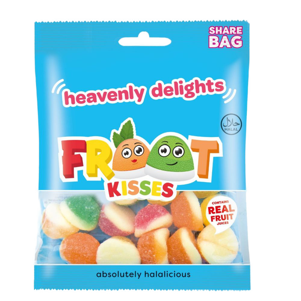 Heavenly Delights Froot Kisses 140g Share Bag - 12 Count