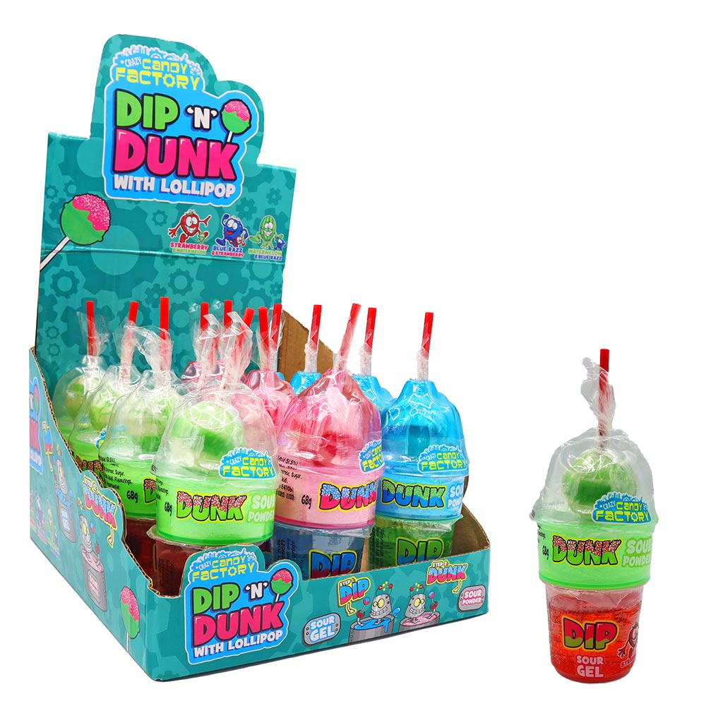 Crazy Candy Factory Dip 'n' Dunk 68g - 12 Count