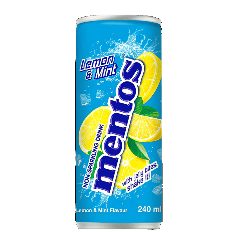 Mentos Soda Lemon & Mint 240ml - 24 Count