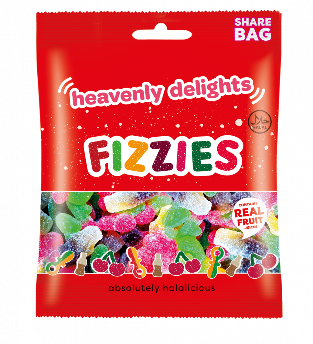 Heavenly Delights Fizzies 140g Share Bag - 12 Count