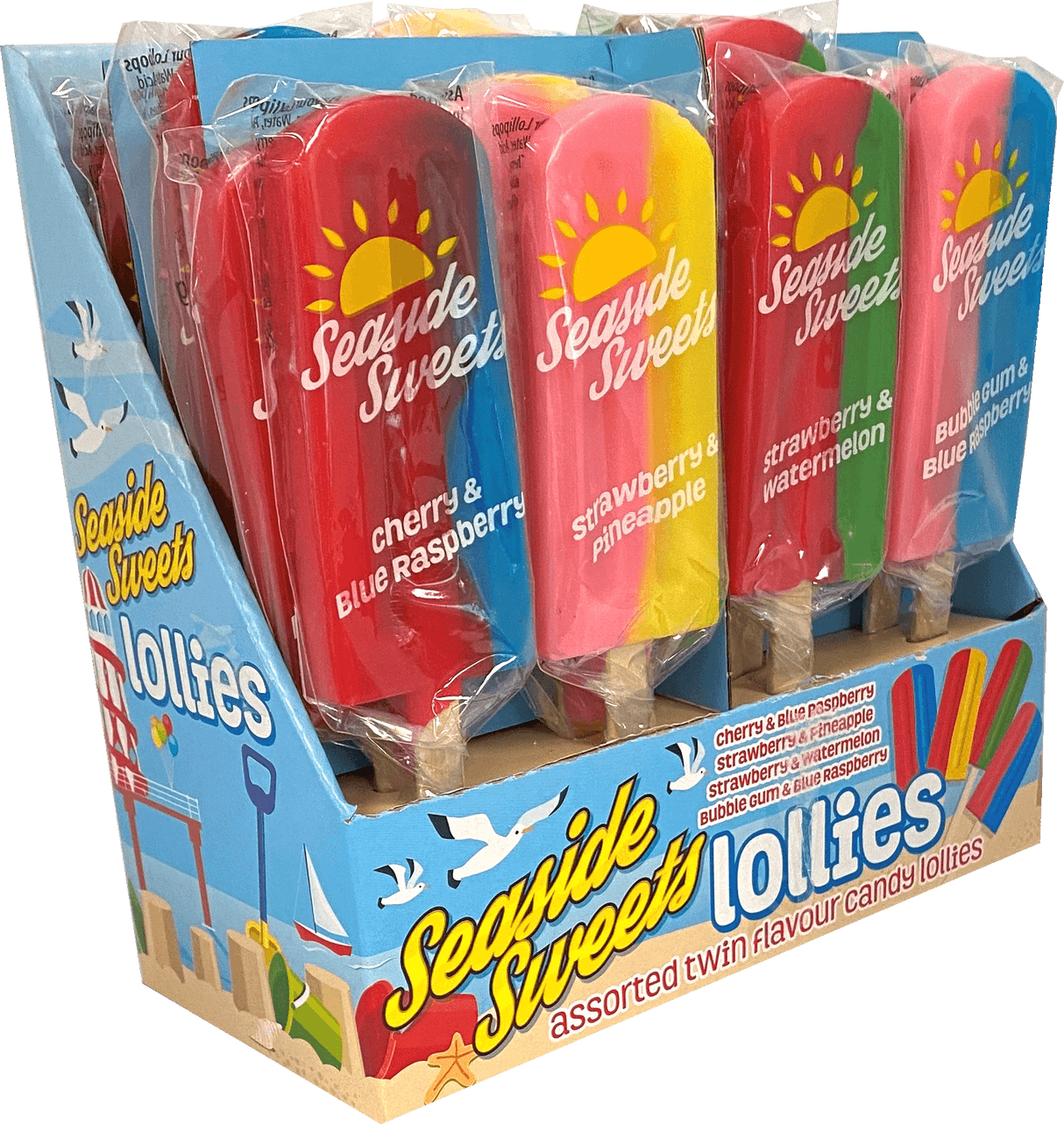 Rose Seaside Ice Cream Lollipops - 24 Count