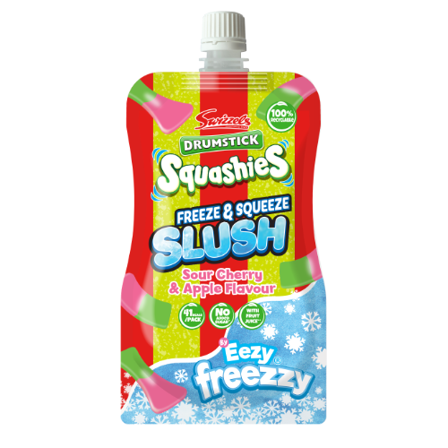 Swizzels Drumsticks Slush Pouch Apple & Cherry 250g - 12 Count