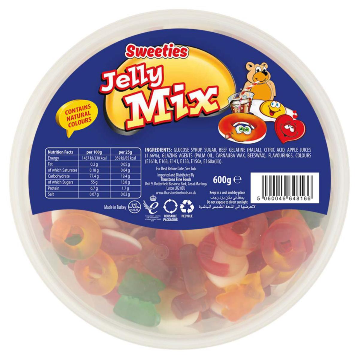 Sweeties Halal Gummy Jelly Mix Tub 600g - 4 Count