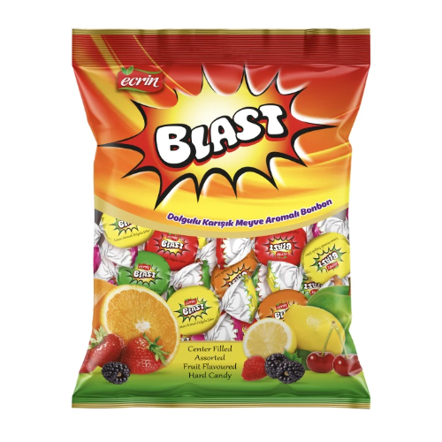 Blast Fruit Filled Hard Candy Assortment 250g - 24 Count