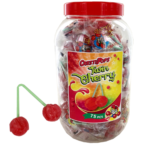 Cresti Pops - Twin Cherry Pops - 75 Count
