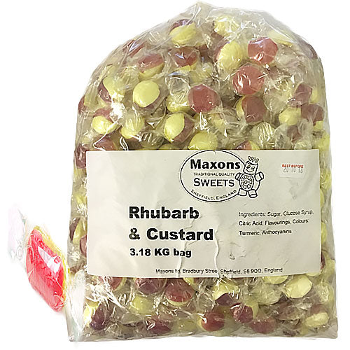 Maxons Wrapped Rhubarb & Custard - 3.18kg