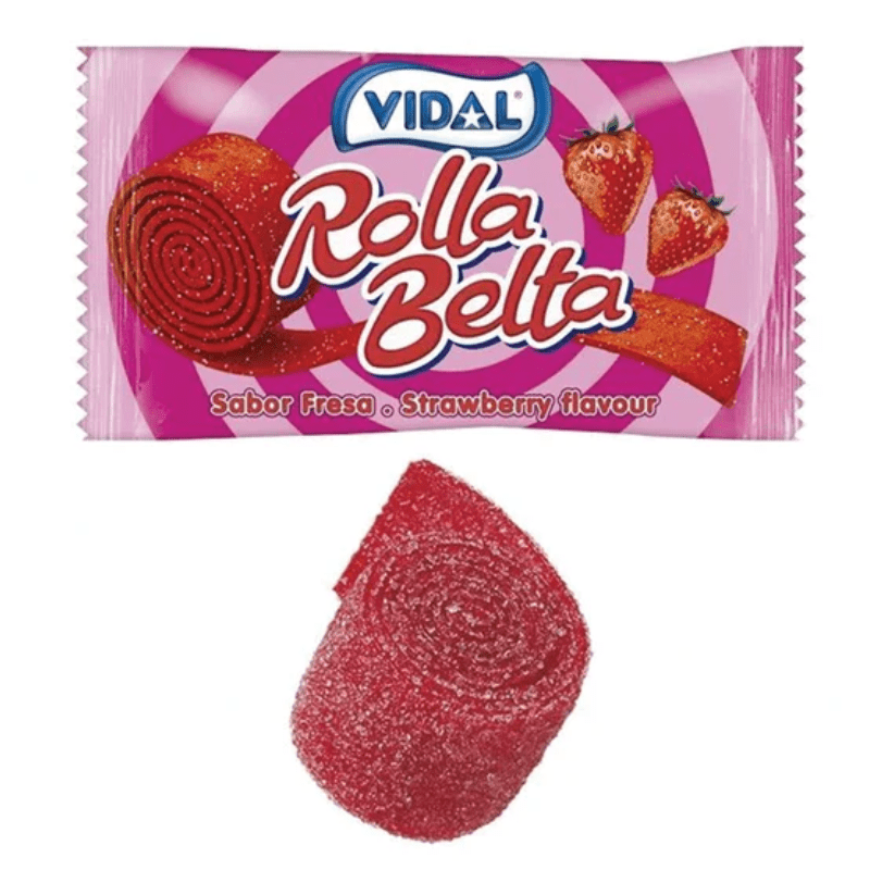 Vidal Strawberry Rolla Belts - 24 Count