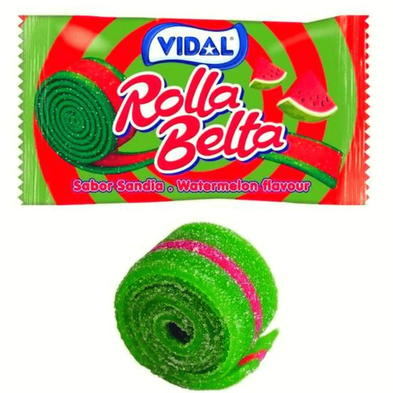 Vidal Watermelon Rolla Belts - 24 Count