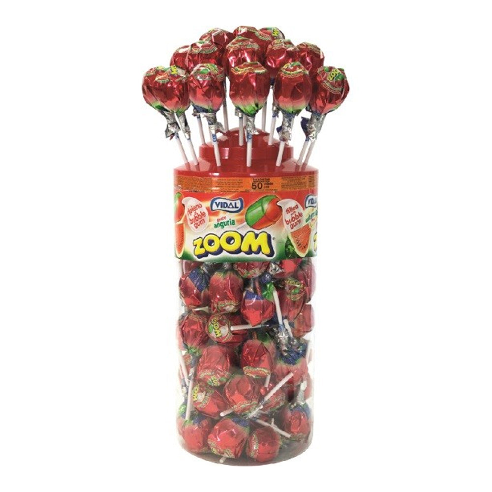 Vidal Zoom Watermelon Lollies - 50 Count