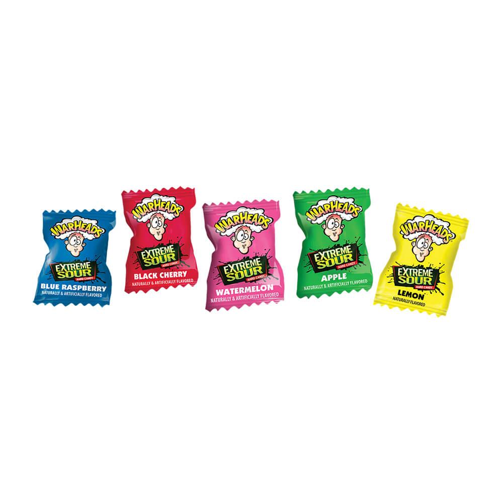 Warheads Sour Candy Wrapped Assorted Tub - 240 Count