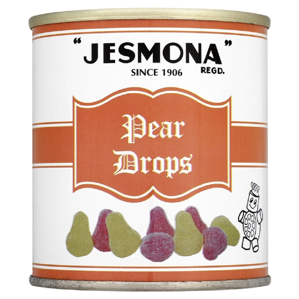 Jesmona Pear Drops 250g Tins - 12 Count