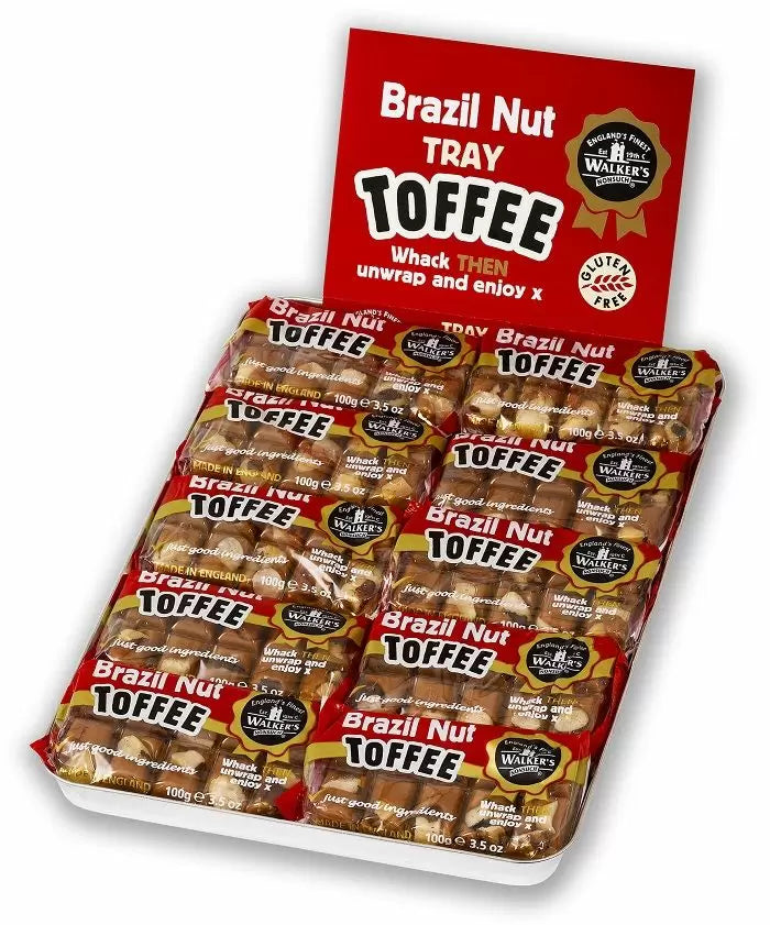 Walkers Nutty Brazil Toffee Trays - 10 x 100g