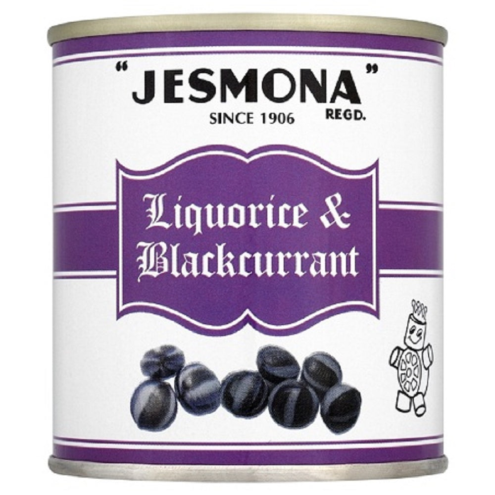 Jesmona Liquorice & Blackcurrant 250g Tins - 12 Count