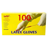 Latex Medium Gloves - 100 Count